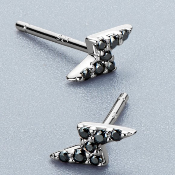 Two-Tone Moissanite Stud Earrings For Women - Picture 2 of 7